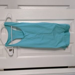 Blue activewear workout tank top